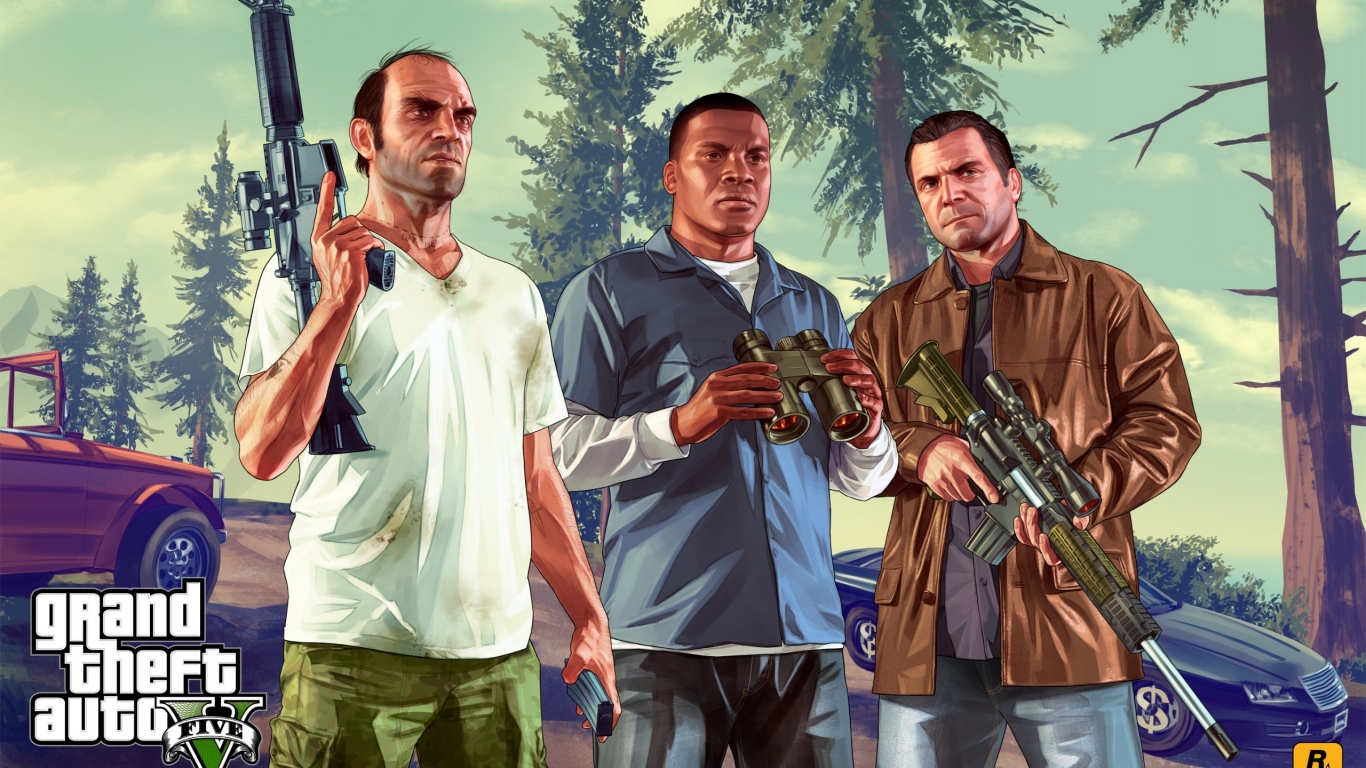New Grand Theft Auto V for 1366 x 768 HDTV resolution