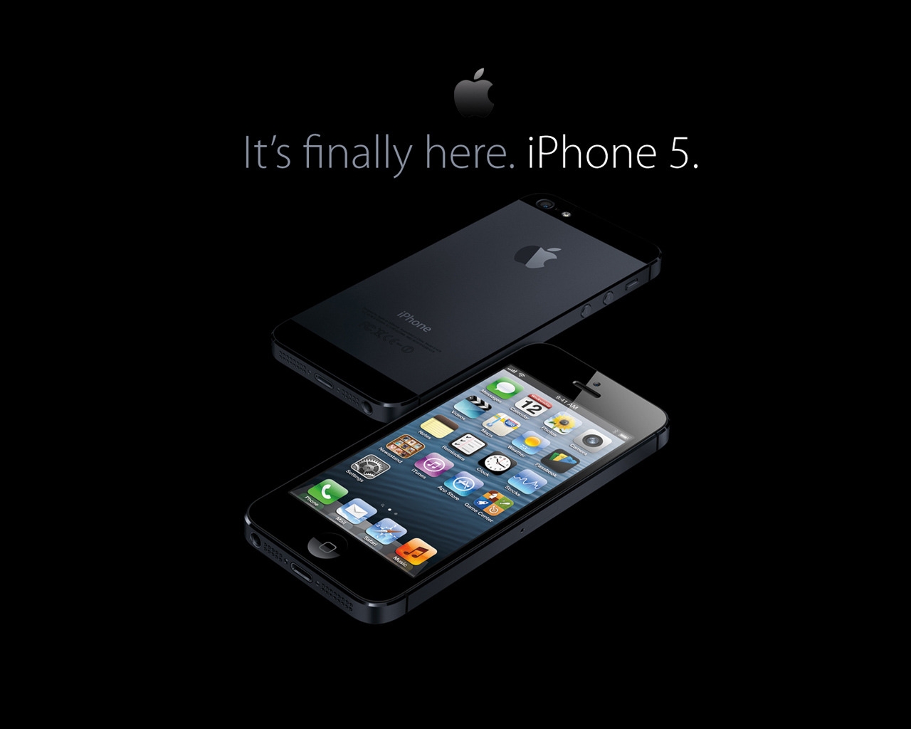 New iPhone 5 Handset Black for 1280 x 1024 resolution