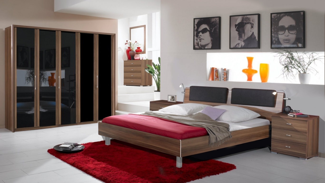 New Modern Bedroom for 1366 x 768 HDTV resolution