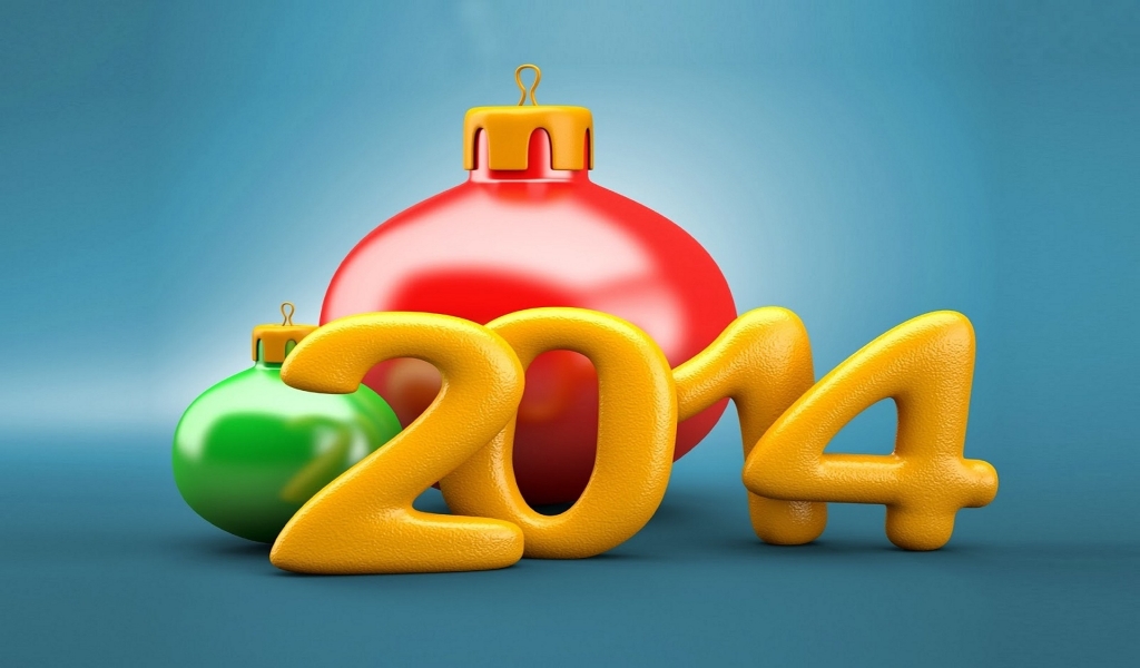 New Year 2014 for 1024 x 600 widescreen resolution