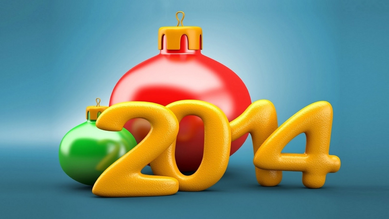 New Year 2014 for 1366 x 768 HDTV resolution