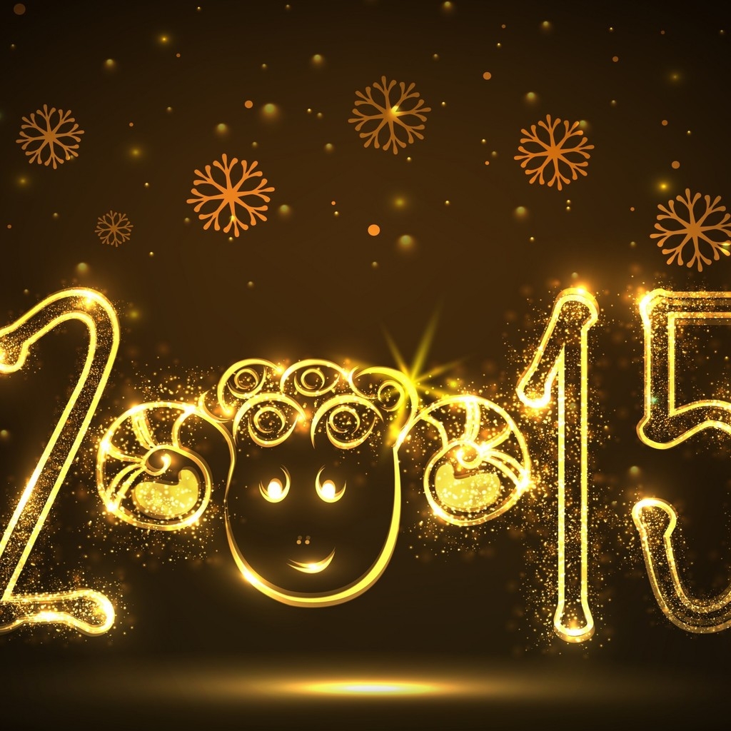 New Year Funny Face for 1024 x 1024 iPad resolution