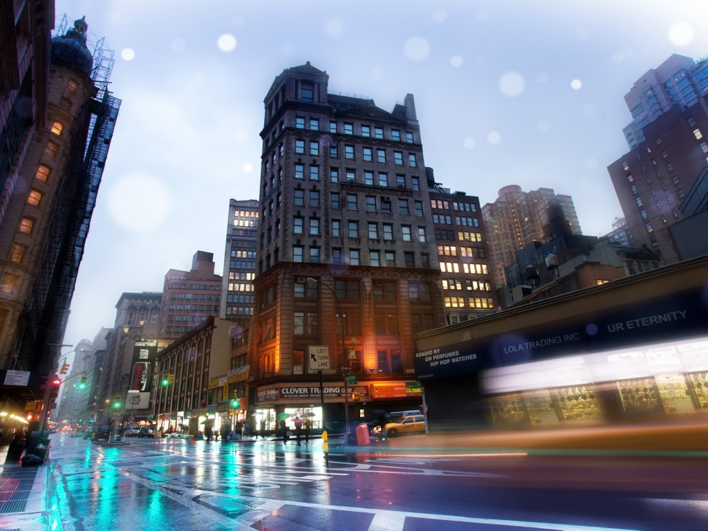 New York Broadway Street for 1024 x 768 resolution