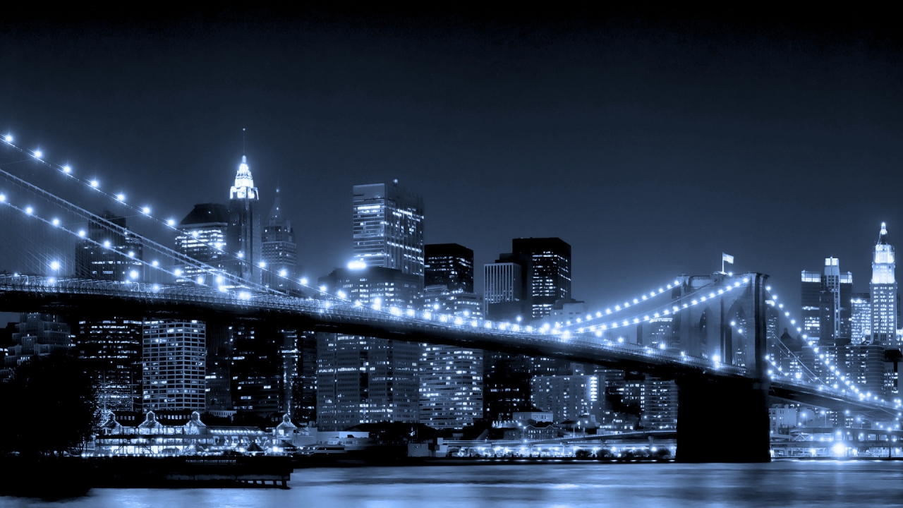 New York Brooklyn Bridge for 1280 x 720 HDTV 720p resolution