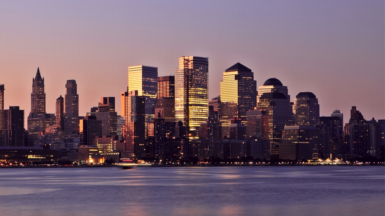 New York Manhattan Lights for 1280 x 720 HDTV 720p resolution