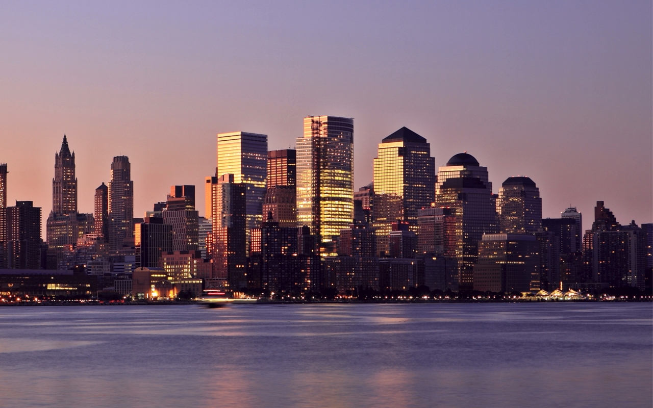 New York Manhattan Lights for 1280 x 800 widescreen resolution