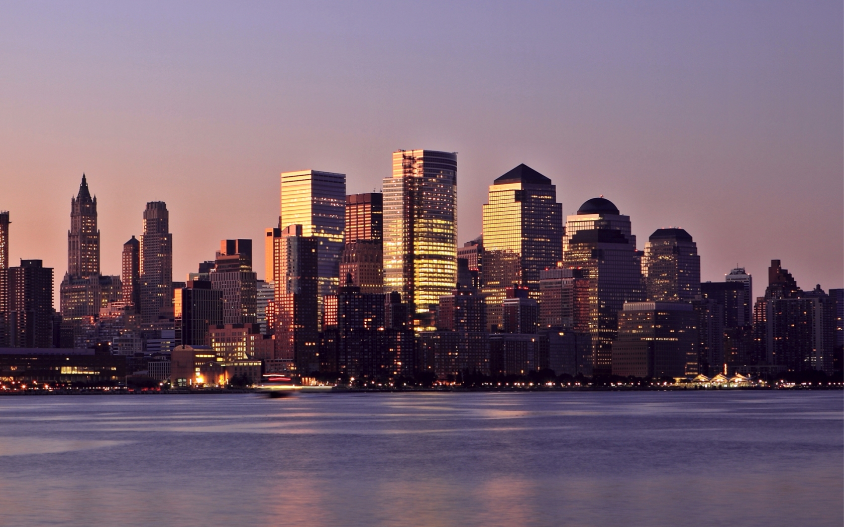 New York Manhattan Lights for 1680 x 1050 widescreen resolution