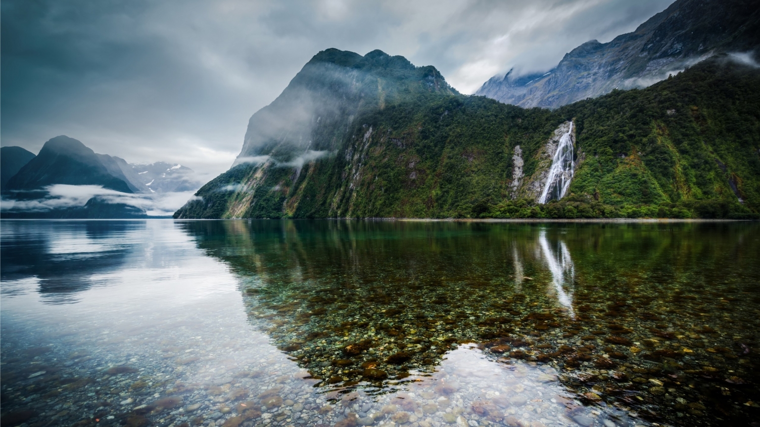 New Zealand Lake Landscape for 1536 x 864 HDTV resolution