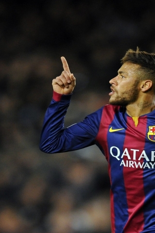 Neymar da Silva Celebrating for 320 x 480 iPhone resolution