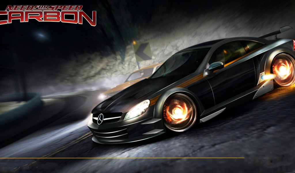 NFS Carbon Mercedes for 1024 x 600 widescreen resolution