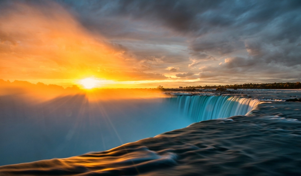 Niagara Sunrise Time for 1024 x 600 widescreen resolution