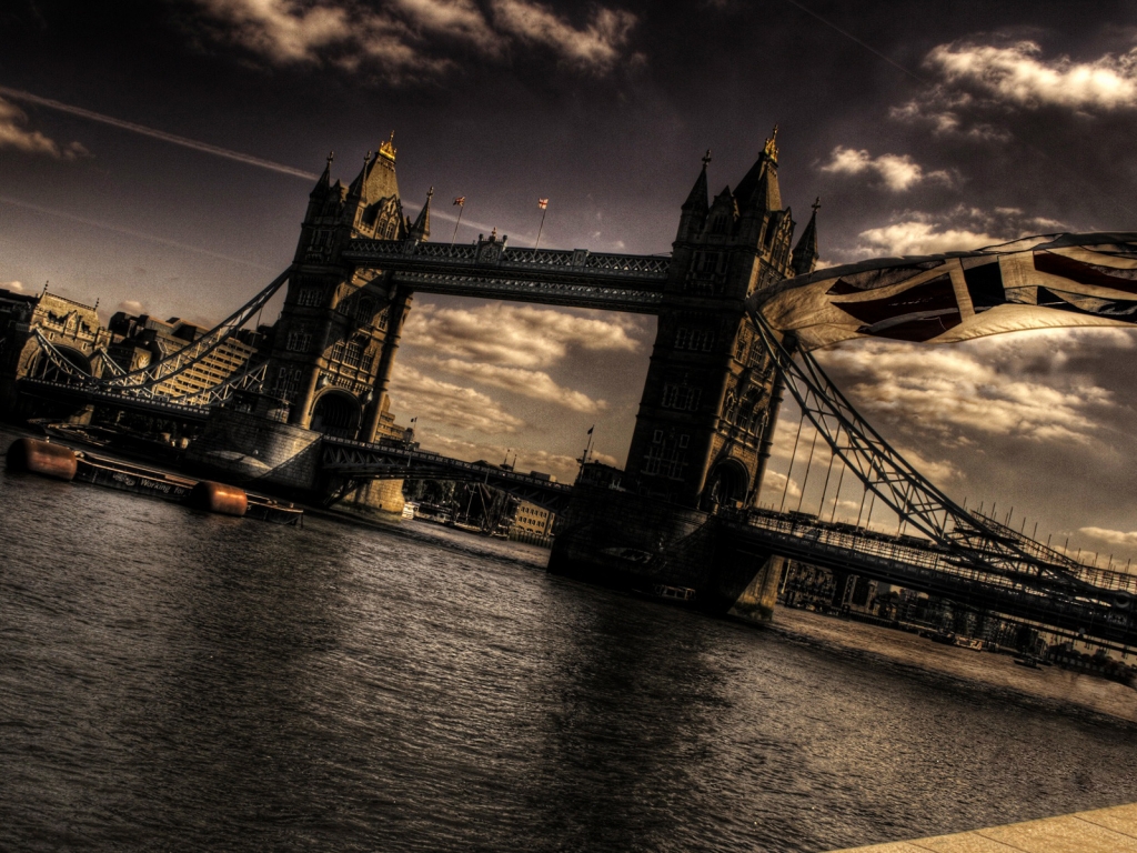 Nice Stylized Tower Bridge for 1024 x 768 resolution