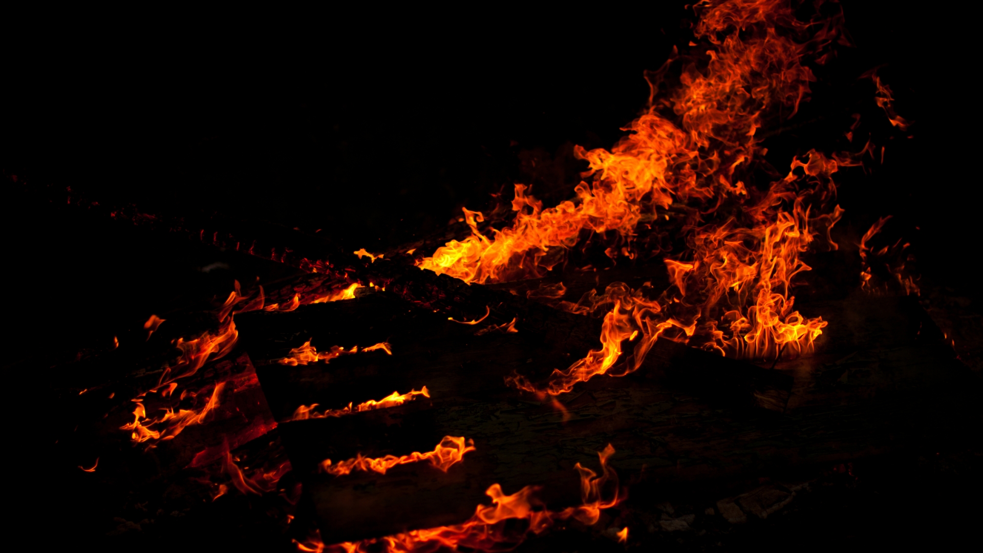 Night and Fire for 1920 x 1080 HDTV 1080p resolution