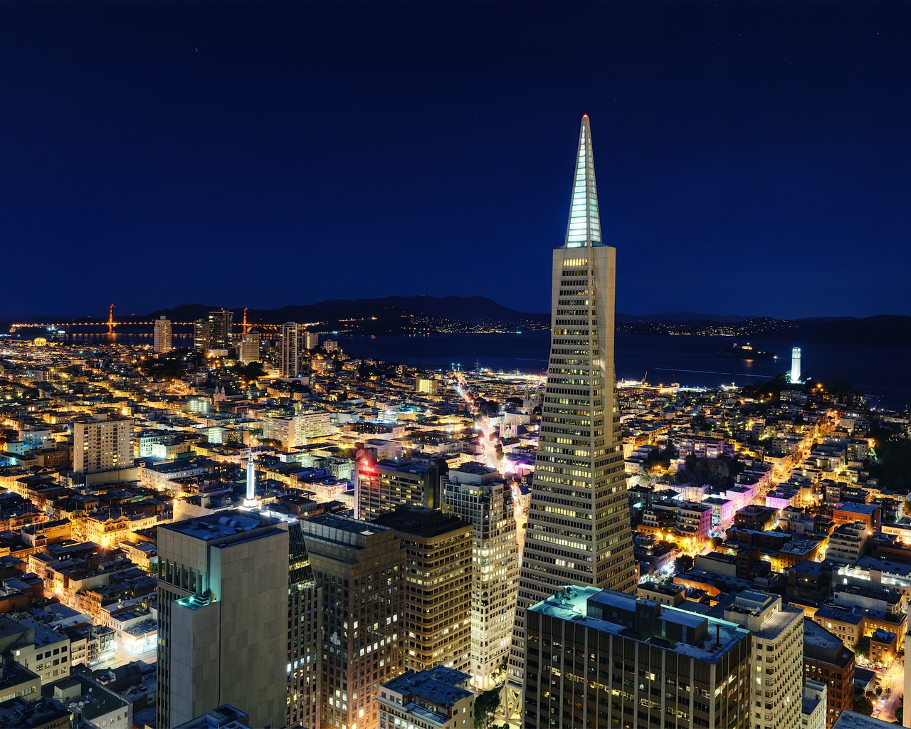Night in San Francisco for 1280 x 1024 resolution