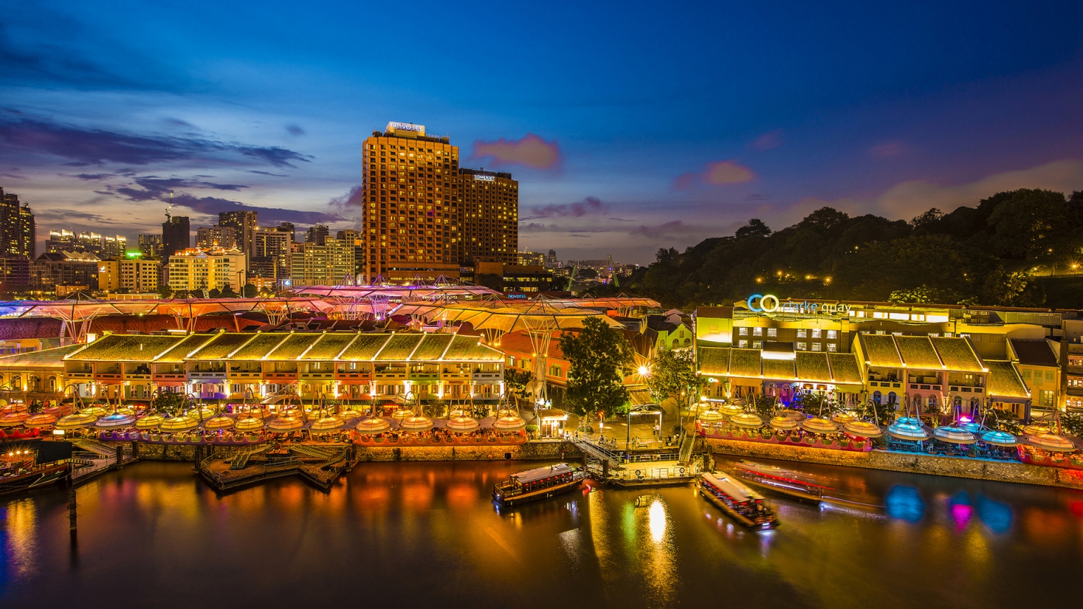 Night in Singapore for 1536 x 864 HDTV resolution