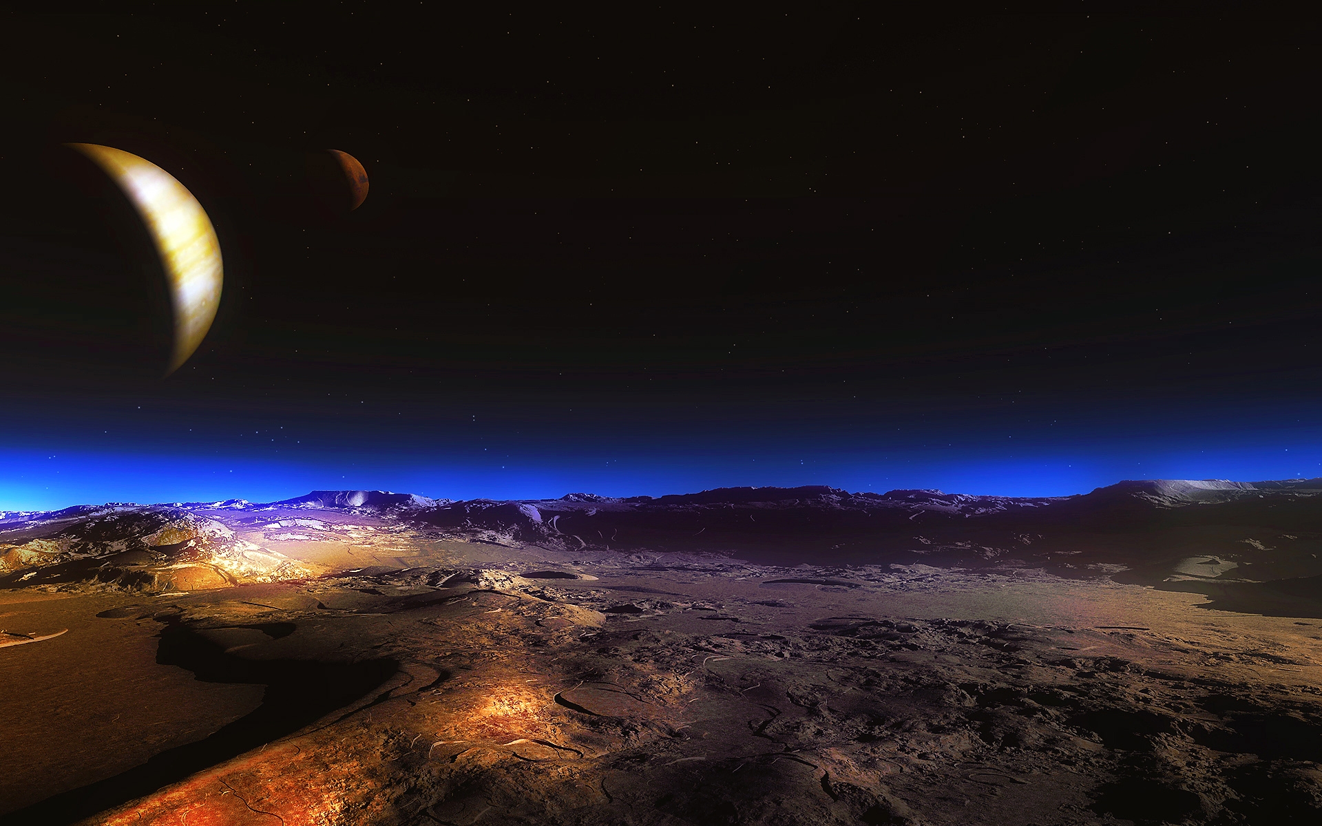 Night in Space for 1920 x 1200 widescreen resolution