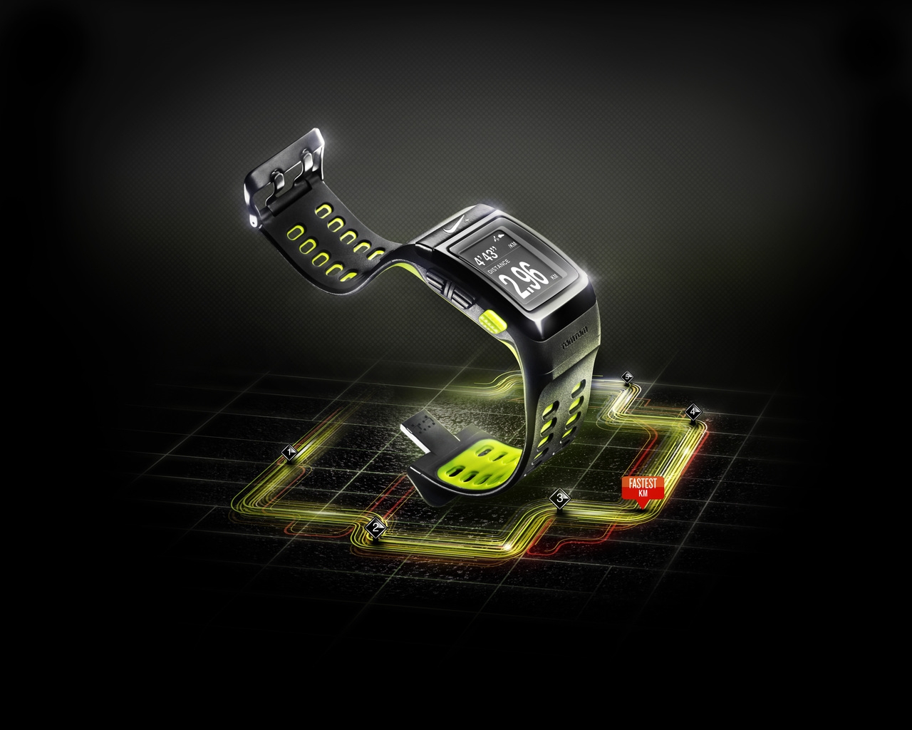 Nike TomTom Navigation for 1280 x 1024 resolution