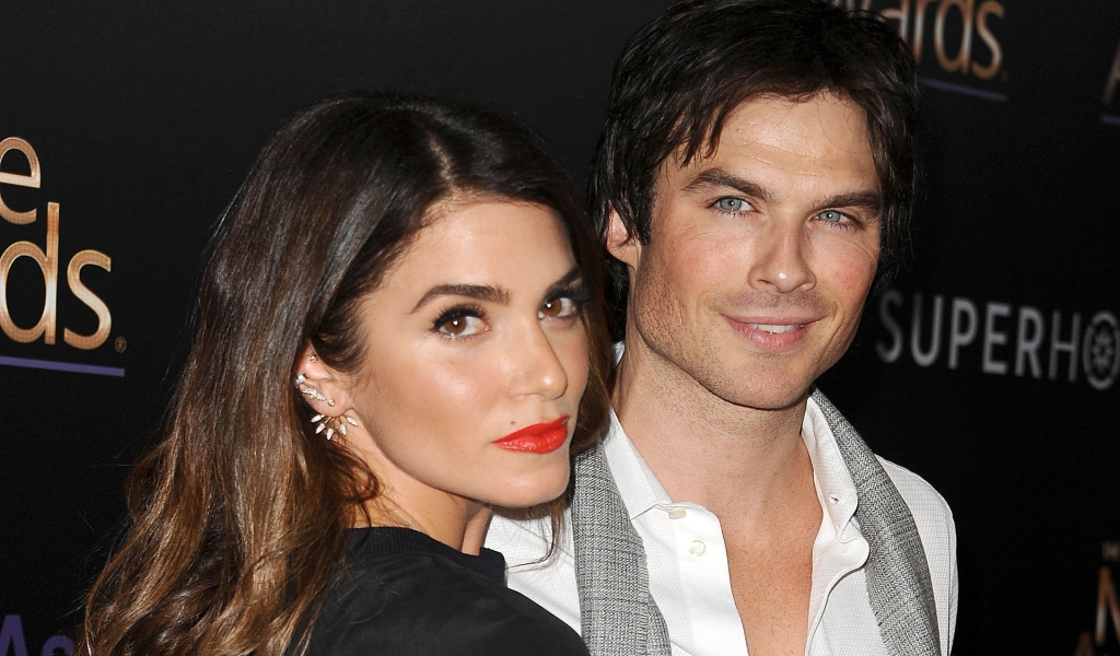Nikki Reed and Ian Somerhalder for 1024 x 600 widescreen resolution
