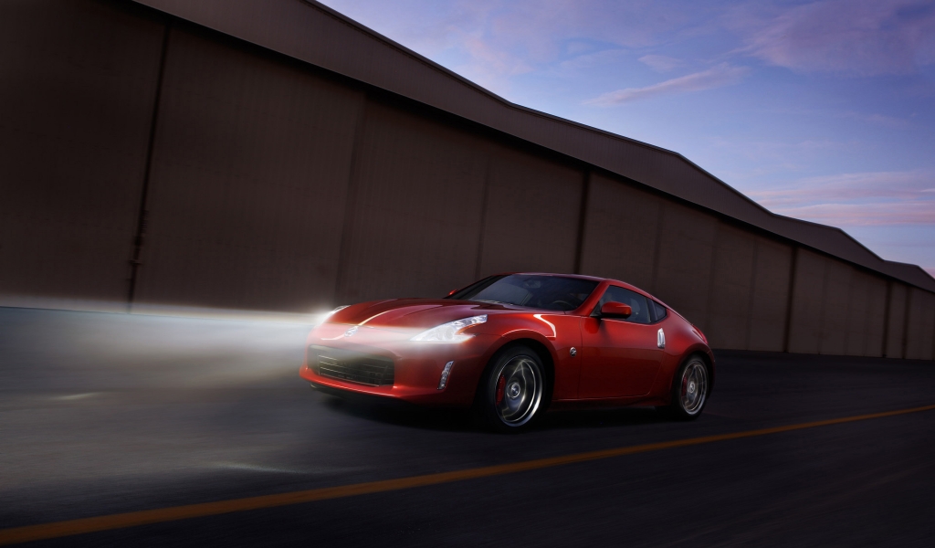 Nissan 370Z Magma Red 2013 for 1024 x 600 widescreen resolution