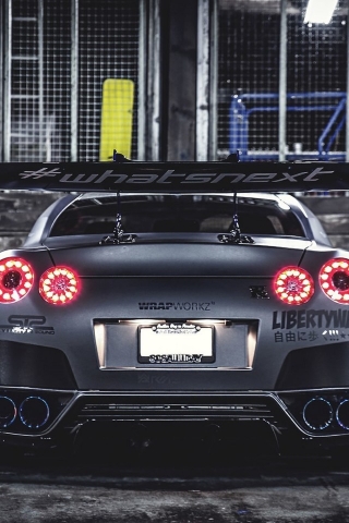 Nissan GTR Liberty Walk Back View for 320 x 480 iPhone resolution