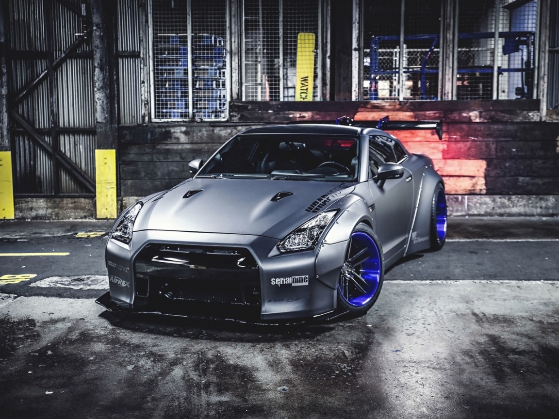 Nissan GTR Liberty Walk Front View for 1152 x 864 resolution