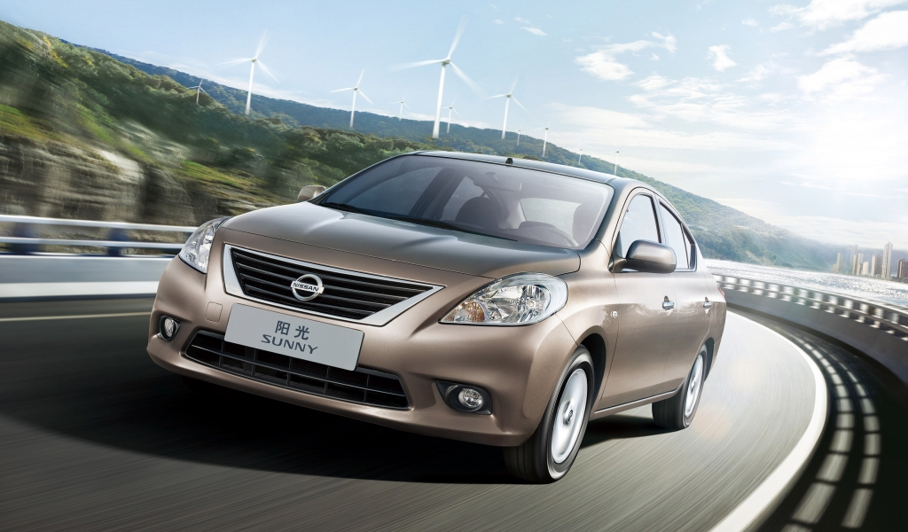 Nissan Sunny 2012 for 1024 x 600 widescreen resolution