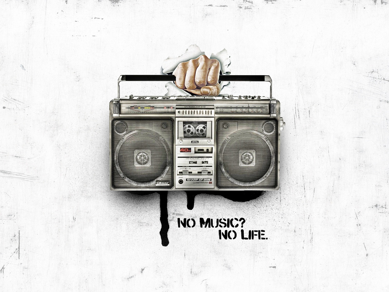 No Music No Life for 1600 x 1200 resolution