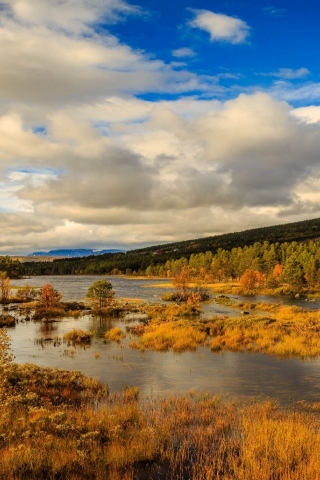 Norway Autumn Landscape for 320 x 480 iPhone resolution