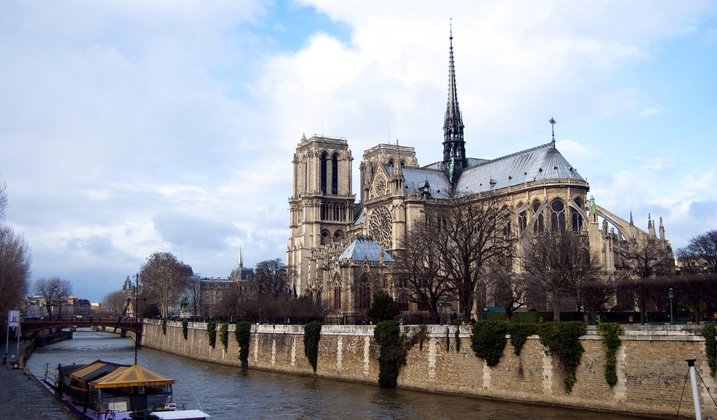Notre Dame de Paris for 1024 x 600 widescreen resolution