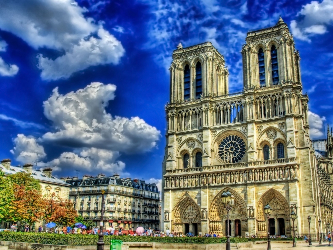 Notre Dame de Paris Cathedral for 1152 x 864 resolution
