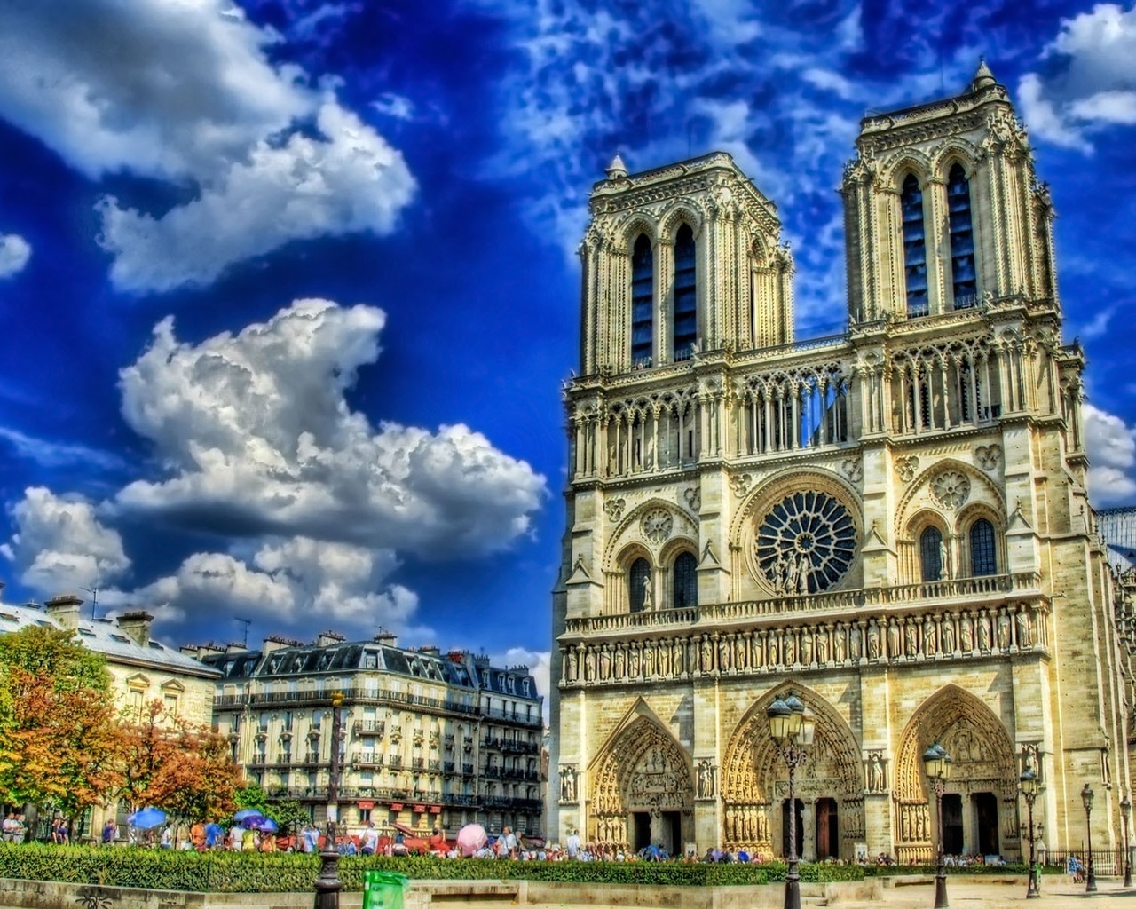 Notre Dame de Paris Cathedral for 1280 x 1024 resolution
