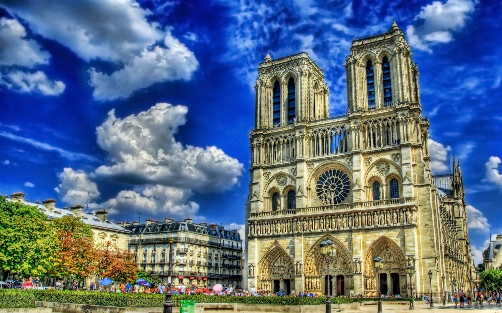Notre Dame de Paris Cathedral for 1680 x 1050 widescreen resolution