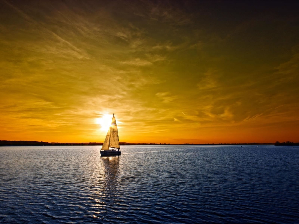 Ocean Sunset for 1024 x 768 resolution