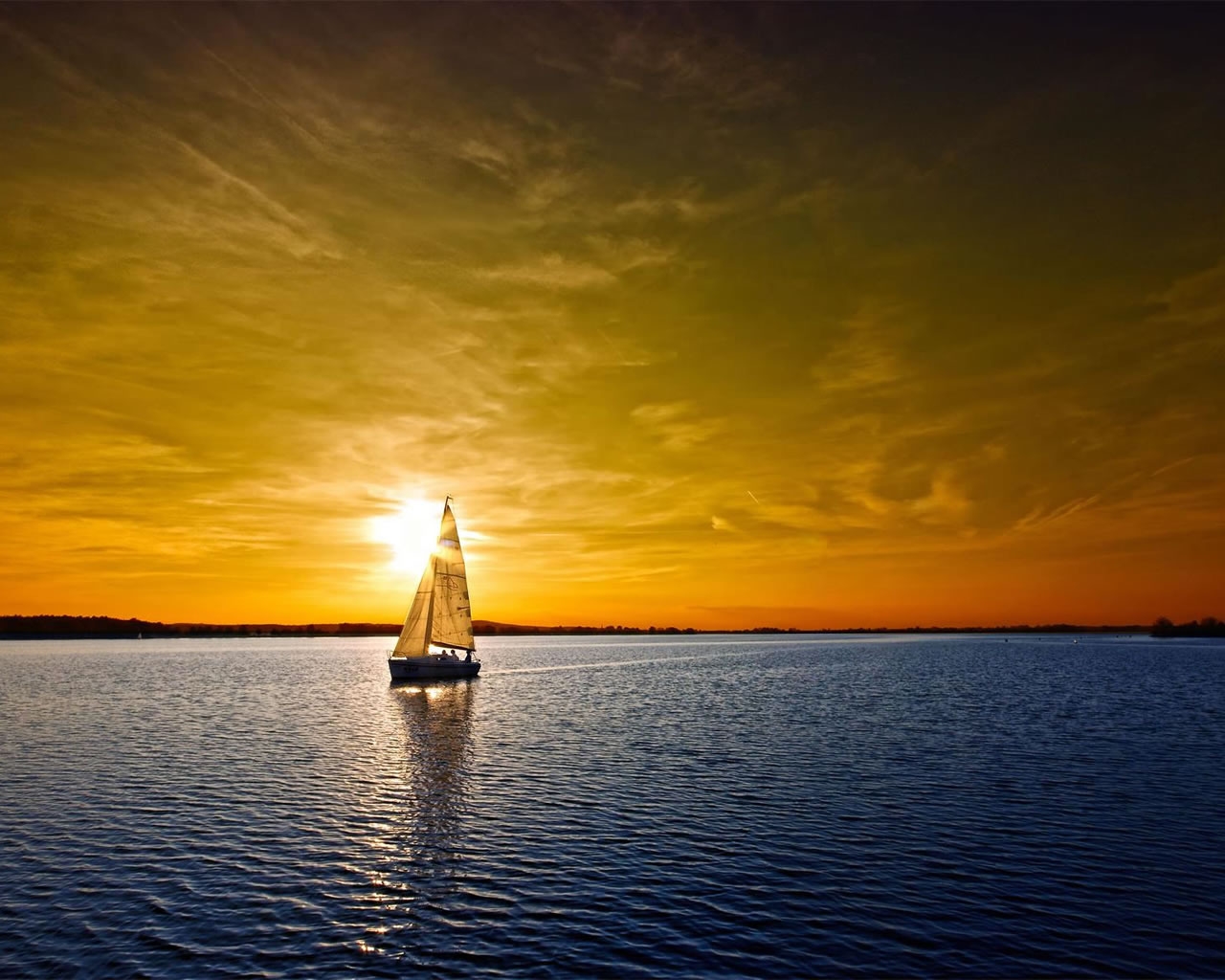 Ocean Sunset for 1280 x 1024 resolution