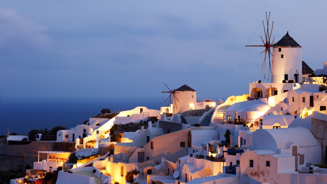 Oia Castle for 1366 x 768 HDTV resolution