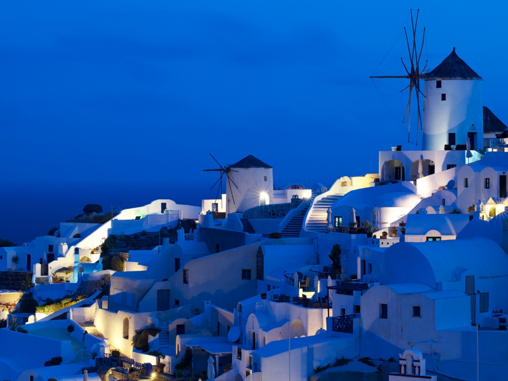 Oia Windmills for 1024 x 768 resolution
