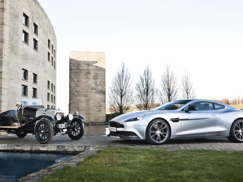 Old and New Aston Martin Vanquish for 1024 x 768 resolution