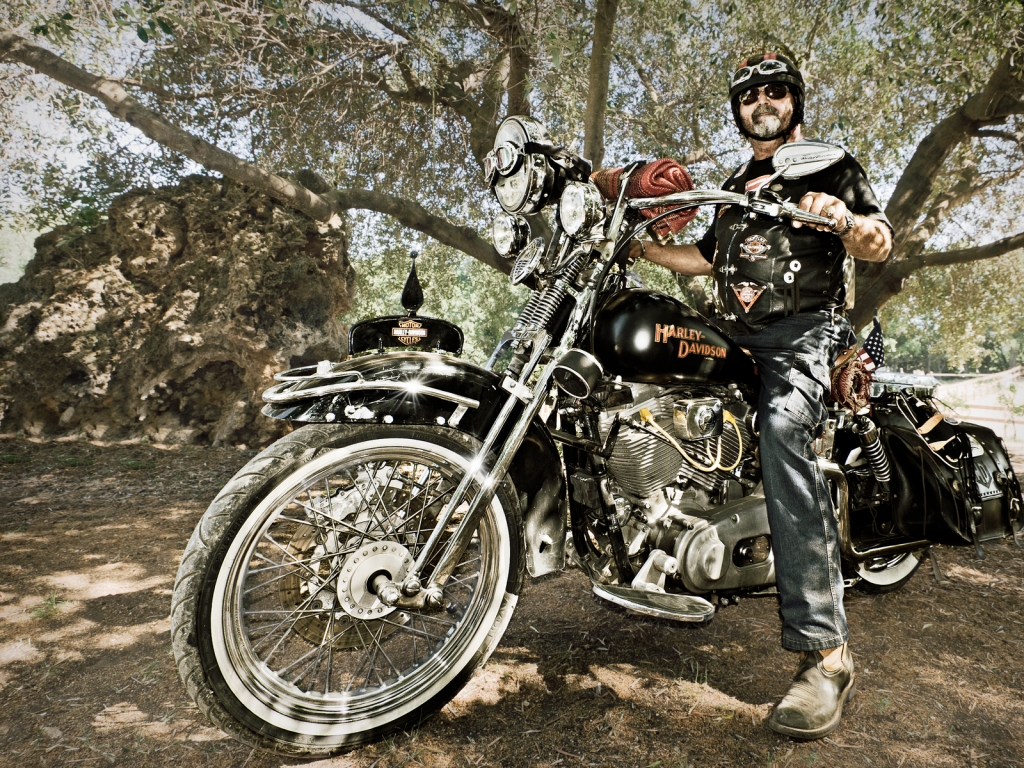 Old Harley Davidson for 1024 x 768 resolution