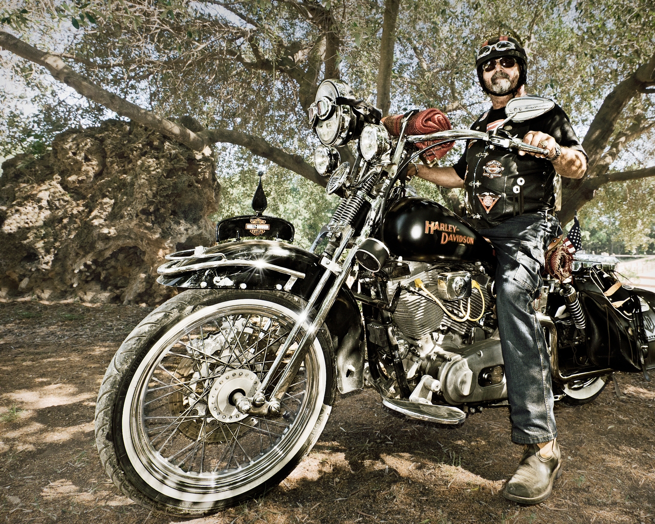 Old Harley Davidson for 1280 x 1024 resolution