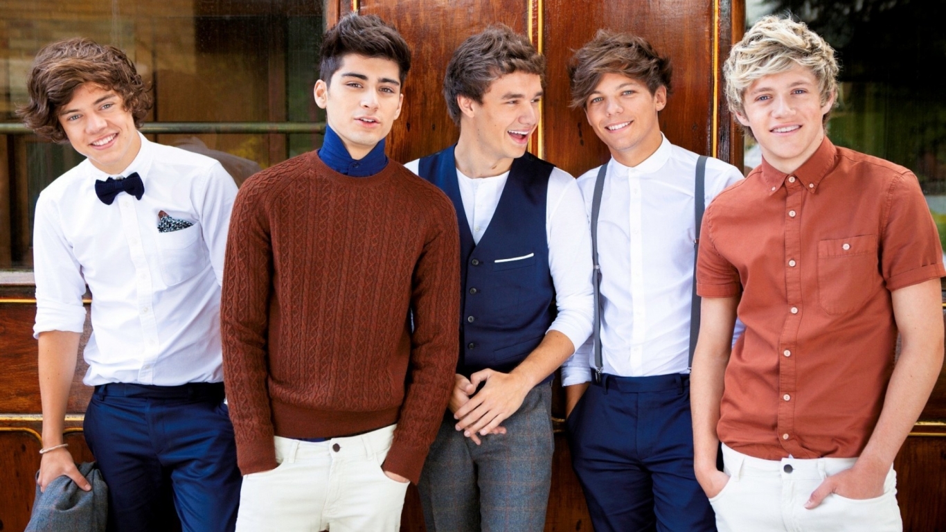 One Direction Band Poster for 1366 x 768 HDTV resolution