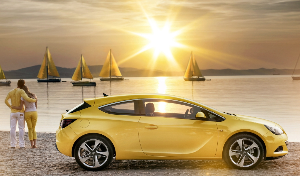 Opel Astra GTC for 1024 x 600 widescreen resolution