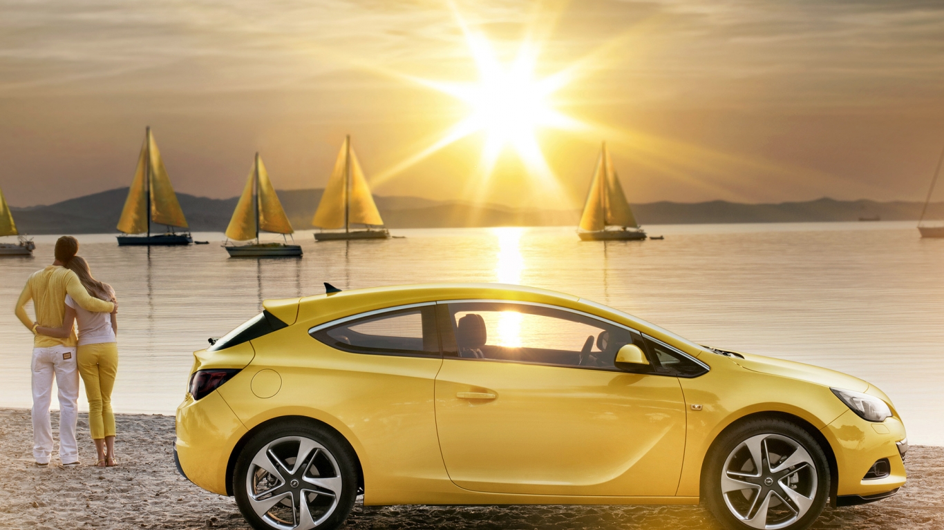 Opel Astra GTC for 1366 x 768 HDTV resolution