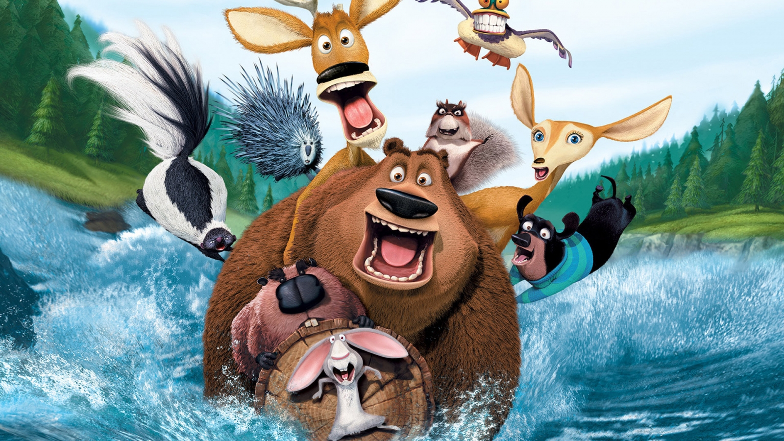 Open Season Cartoon for 1600 x 900 HDTV resolution