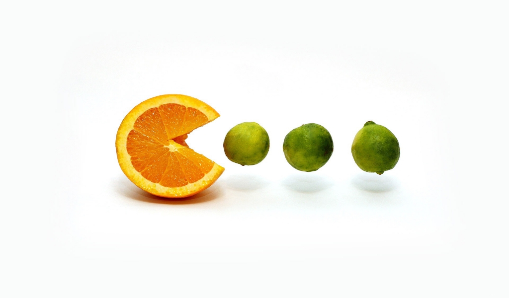 Orange and Lime for 1024 x 600 widescreen resolution