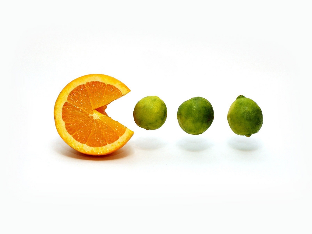Orange and Lime for 1024 x 768 resolution