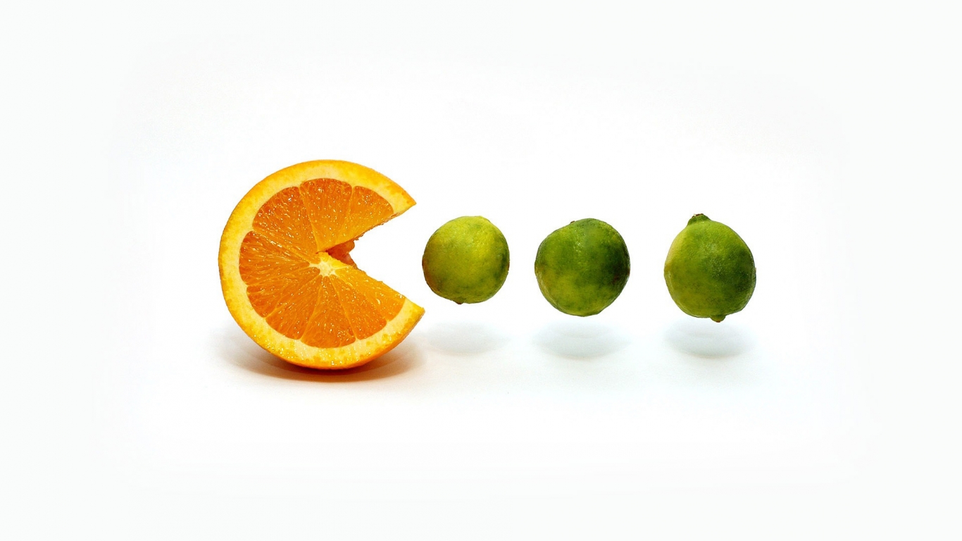 Orange and Lime for 1366 x 768 HDTV resolution