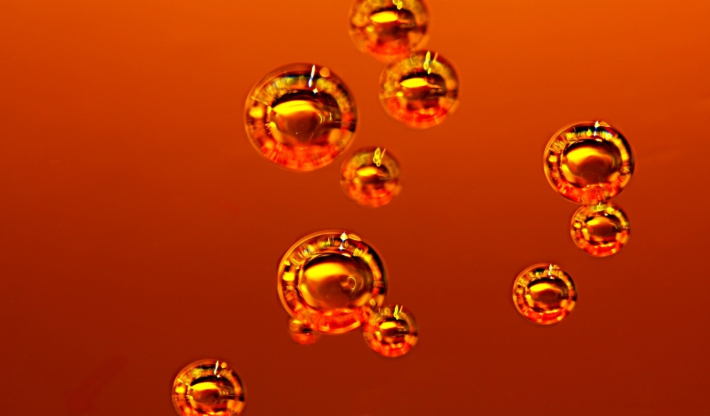 Orange Bubbles for 1024 x 600 widescreen resolution
