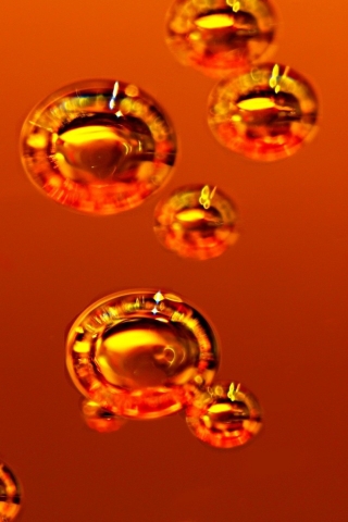 Orange Bubbles for 320 x 480 iPhone resolution