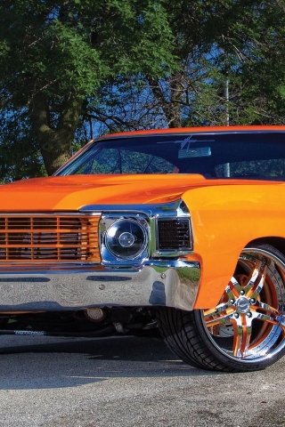Orange Chevrolet Chevelle for 320 x 480 iPhone resolution
