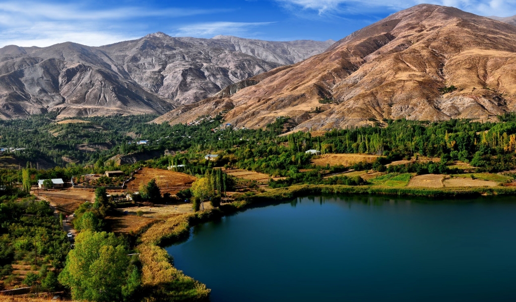 Ovan Lake Iran for 1024 x 600 widescreen resolution